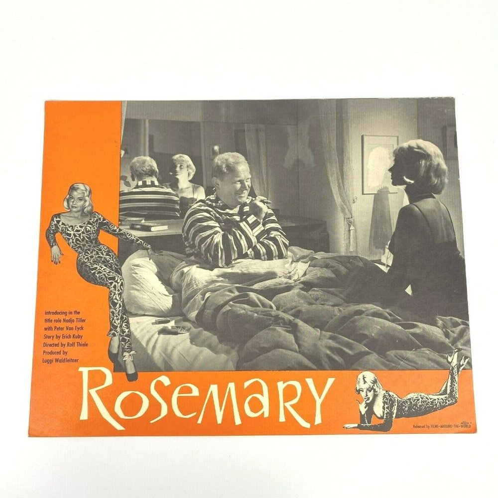 Set of 3 Rosemary 1958 Lobby Card Movie Poster Nadja Tiller Peter Van Eyck Gert